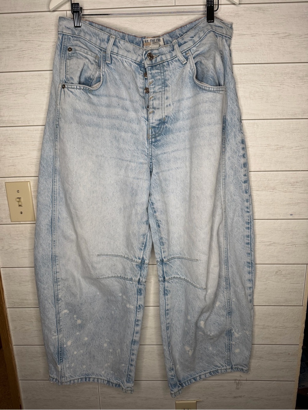 Free people We the free good luck mid-ride barrel jean